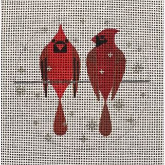 Two Cardinals Ornament w/Stitch Guide