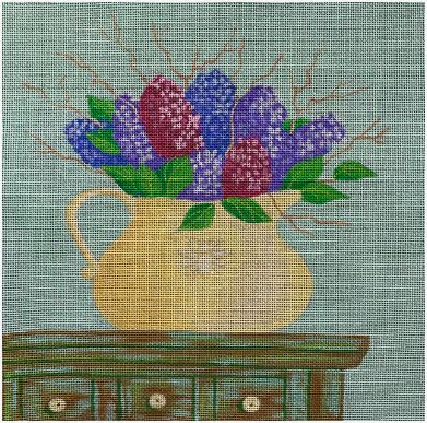 Lilac Flower Pot Stitch Guide