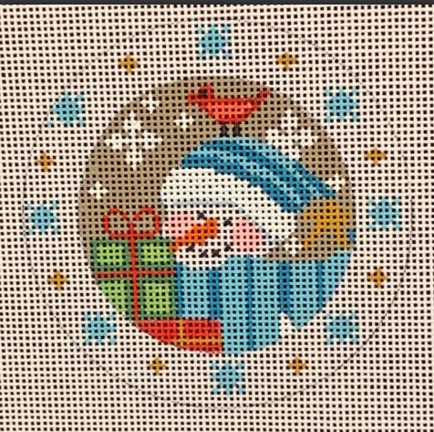 Snowman with Presents & Snowflakes