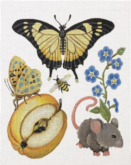 Butterfly Botanical with Mouse