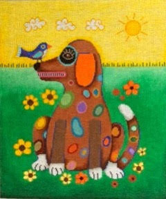 Spotted Dog with Bird