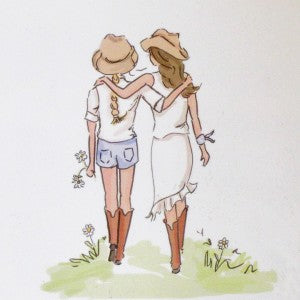 Cowgirls and Flowers - Small