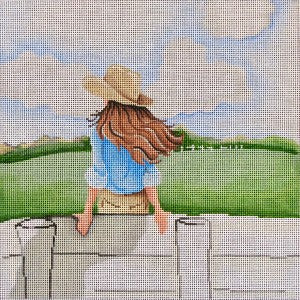 Cowgirl Sitting on a Fence