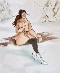 Ice Skater Takes a Break