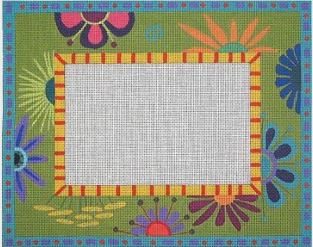 Green Flowers Frame