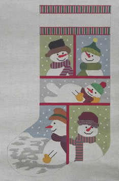 Snowmen Collage Stocking