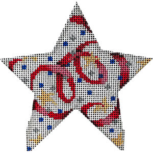 Confetti Ribbons Star Medium
