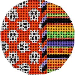 Skulls/Stripes Mini Round