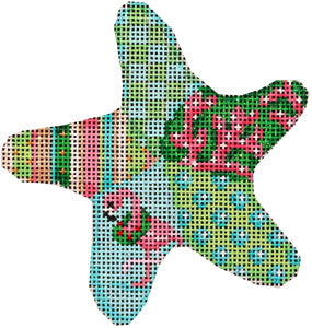 Flamingo Patch Starfish Ornament