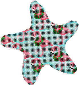 Flamingo Starfish Ornament