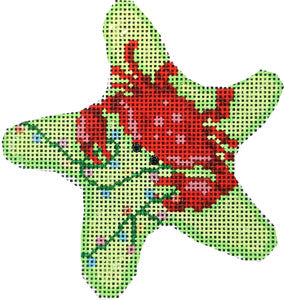 Red Crab/Lights Starfish Ornament