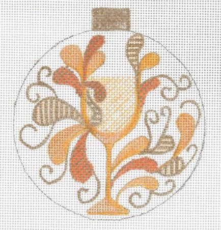 Paisley White Wine Ornament
