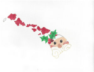 Hawaii State Shaped Santa