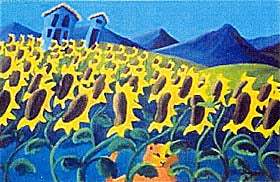 Hiding in the Sunflowers