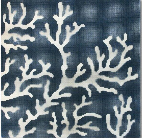 Coral - Navy Background