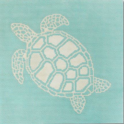 Turtle - Aqua Background