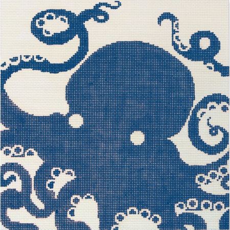 Octopus - Navy Background 