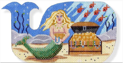 Mermaid w/Treasure Chest - Whale Shape 