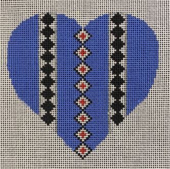 Periwinkle Heart with Diamond