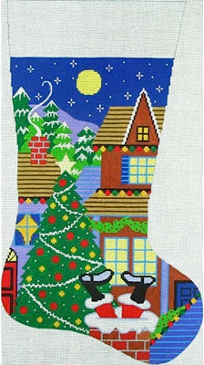 Rooftops and Santa Stocking