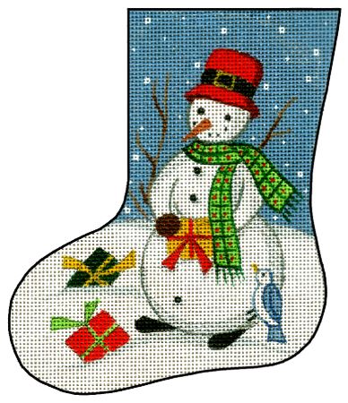 Mini Stocking - Snowman w/Package