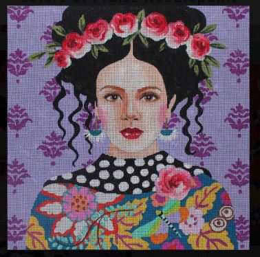 Lady w/Purple Background