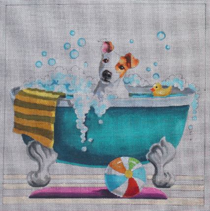 Puppy in Bathtub