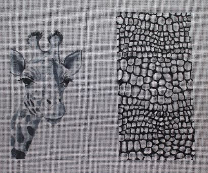 Eyeglass Case - Black and White Giraffe