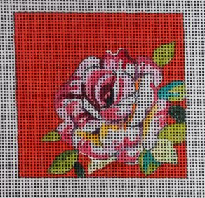 Insert - Pink Rose w/Coral Background