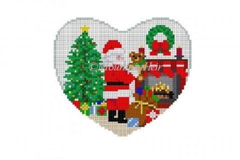 Santa with Teddy Heart