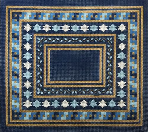 Tri Blue S Trim Solid Blue Center Tallis