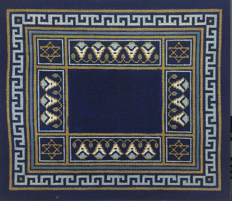 Blue Floral Geometric Tallis
