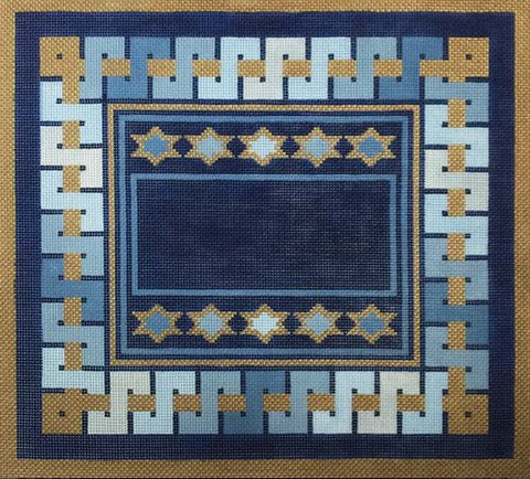 S Border Blue Tallis