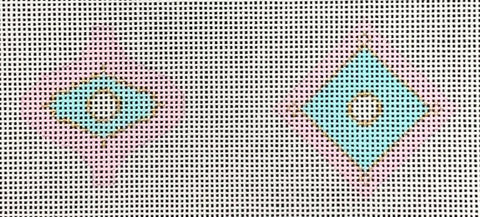 Mini Ornaments in Pink/Aqua