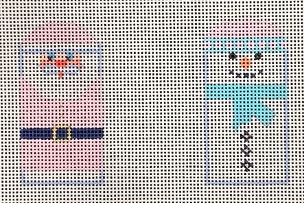 Santa/Snowman Minis in Pink/Aqua