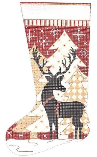 Reindeer and Trees Stocking