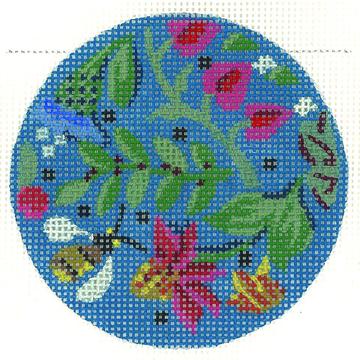 Folk Art Flowers Round