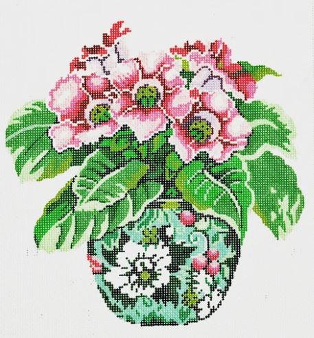 Vase with Gloxinias