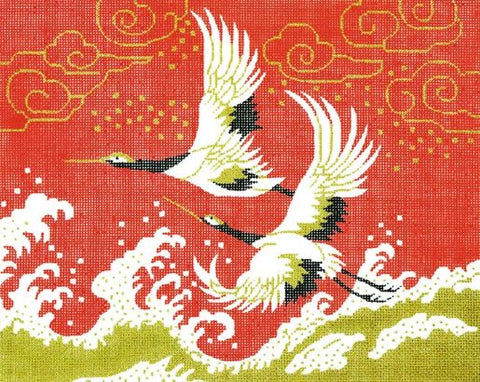 Crane on Red
