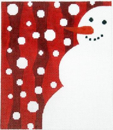 Snowman on Red