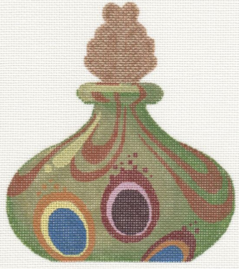 Green Venetian Glass Perfume Bottle