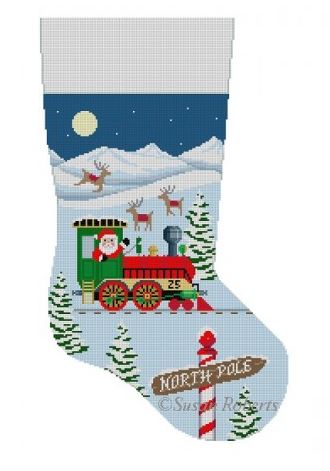 Santas Train Engine Stocking 