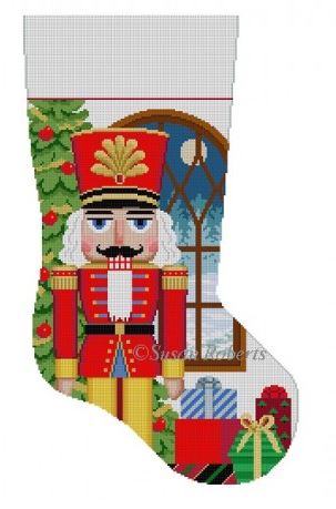 Nutcracker In Window Stocking