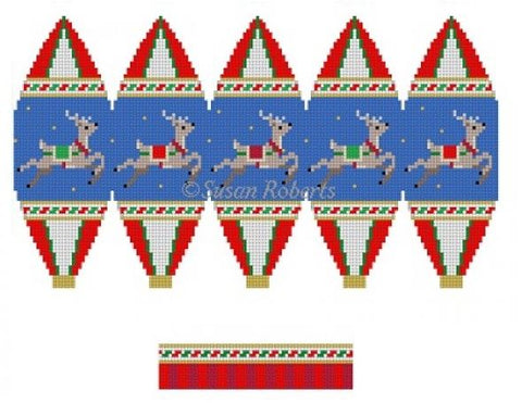 Night Time Reindeer Hot Air Balloon - 3D