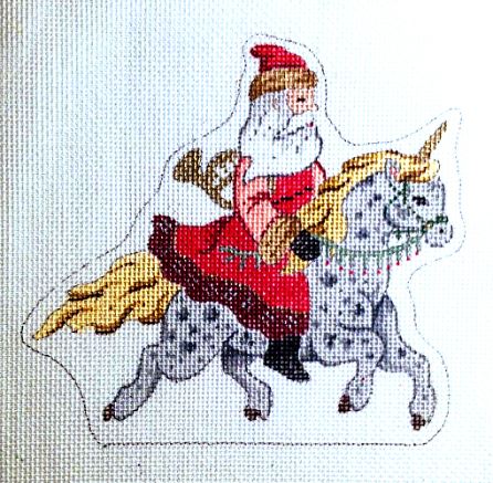Santa Riding Unicorn