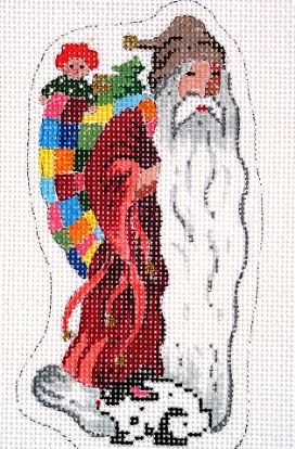 Victorian Santa w/Patchwork Coat