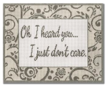 Oh I heard you. I just dont care