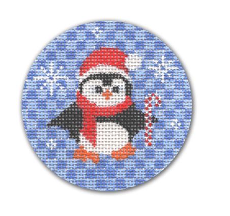 Penguin w/Candy Cane and Snowflakes