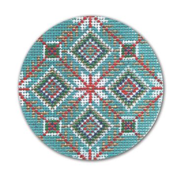 Turquoise Red Gold White Ball
