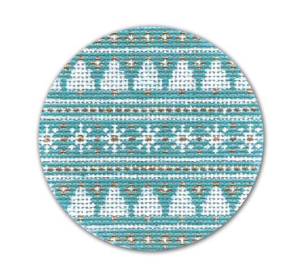 White Trees on Turquoise Background